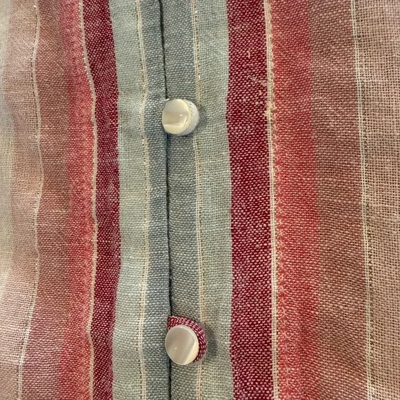 Rails Thea Tropic Stripe Multicolor Tie Front Top / Size L / Coastal Chic - Picture 8 of 13